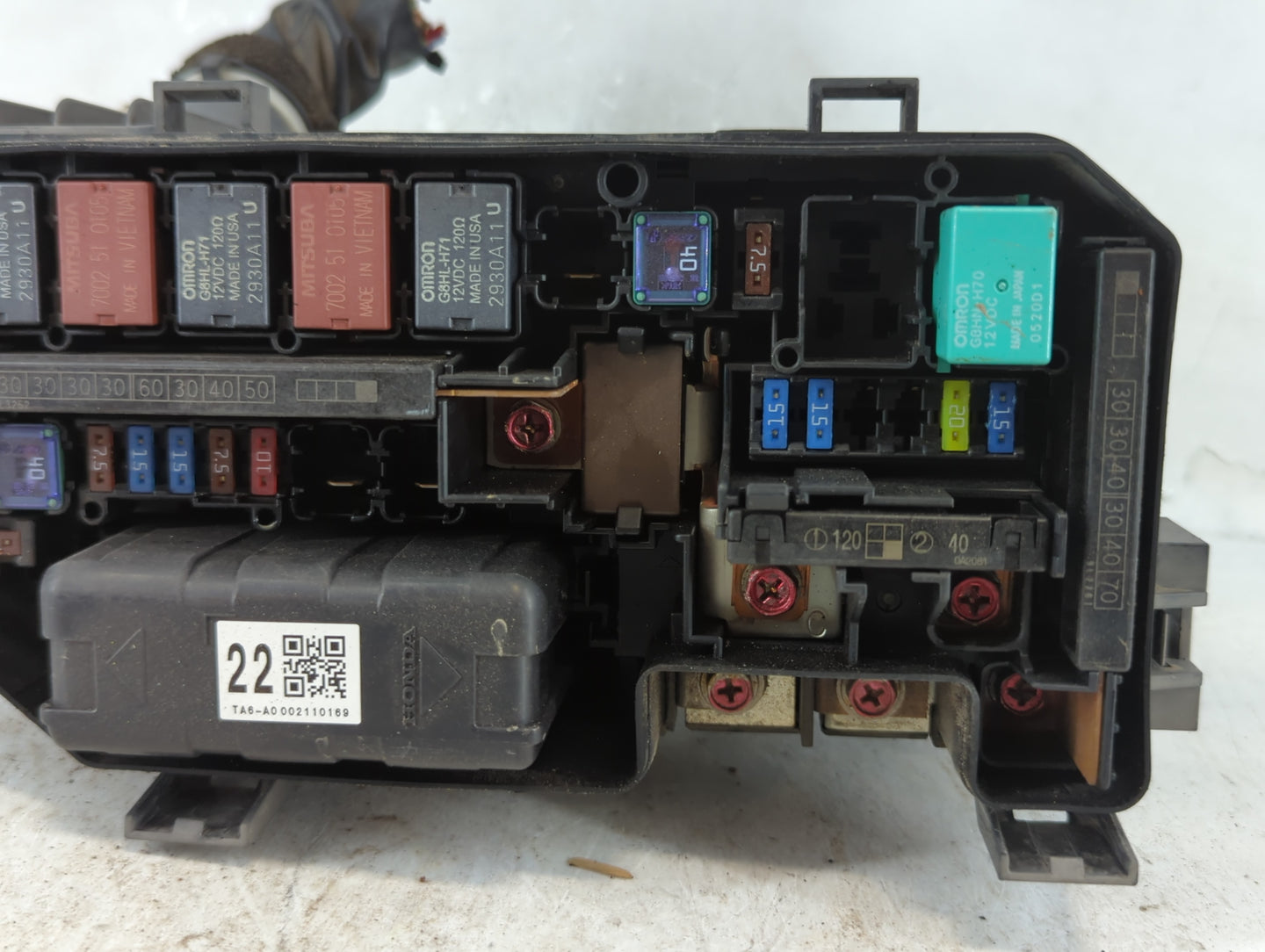 2008-2010 Honda Accord Fusebox Fuse Box Panel Relay Module P/N:4JD2021E131112 Fits Fits 2008 2009 2010 OEM Used Auto Parts -