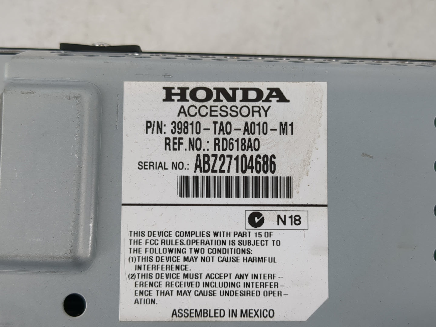 2010-2012 Honda Accord Information Display Screen - Oemusedautoparts1.com