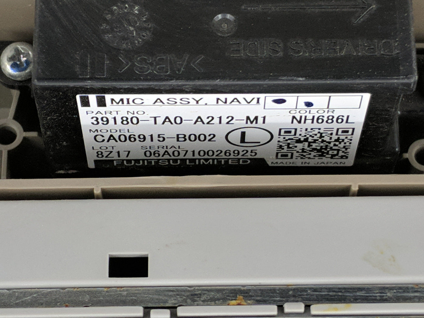 2008-2012 Honda Accord Overhead Roof Console 1239564 - Oemusedautoparts1.com