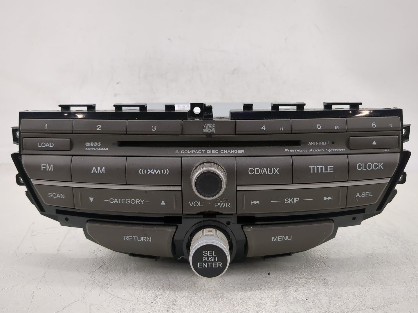 2010 Honda Accord Radio AM FM Cd Player Receiver Replacement P/N:39100-TA0-L610-M1 Fits OEM Used Auto Parts - Oemusedautopar