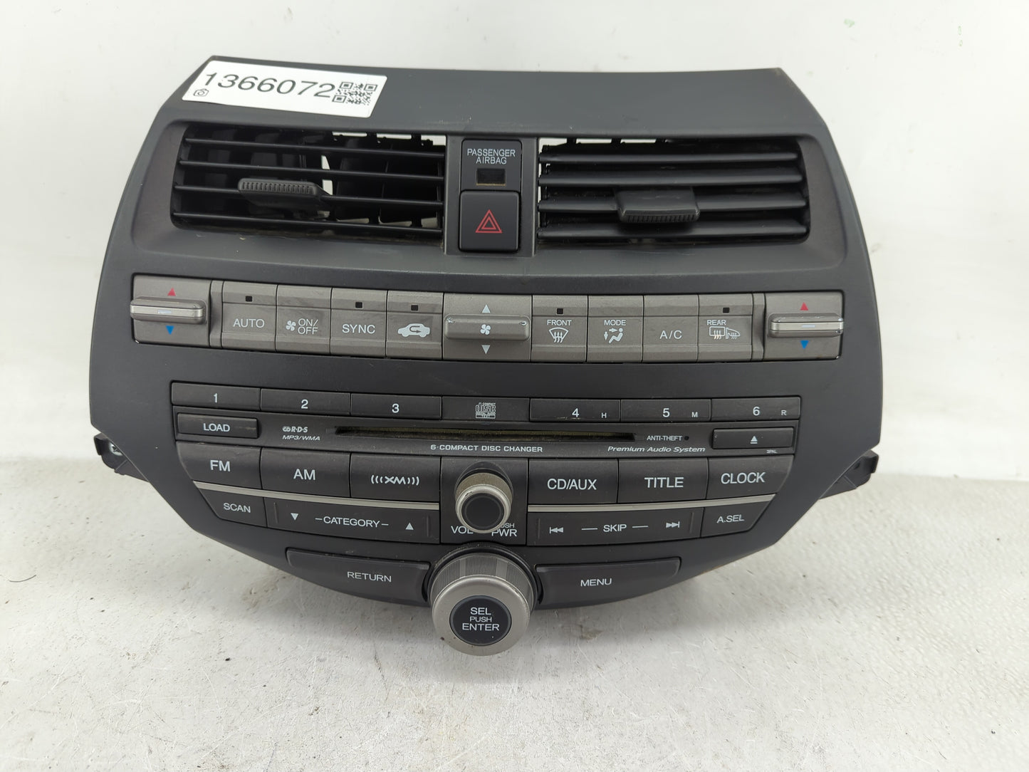 2010-2012 Honda Accord Radio AM FM Cd Player Receiver Replacement P/N:39100-TE0-L621-M1 Fits Fits 2010 2011 2012 OEM Used Au