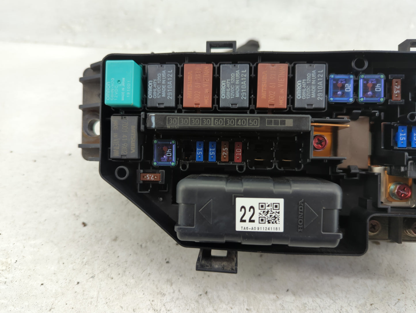 2008-2012 Honda Accord Fusebox Fuse Box Panel Relay Module P/N:32120TE1A01 Fits Fits 2008 2009 2010 2011 2012 OEM Used Auto 