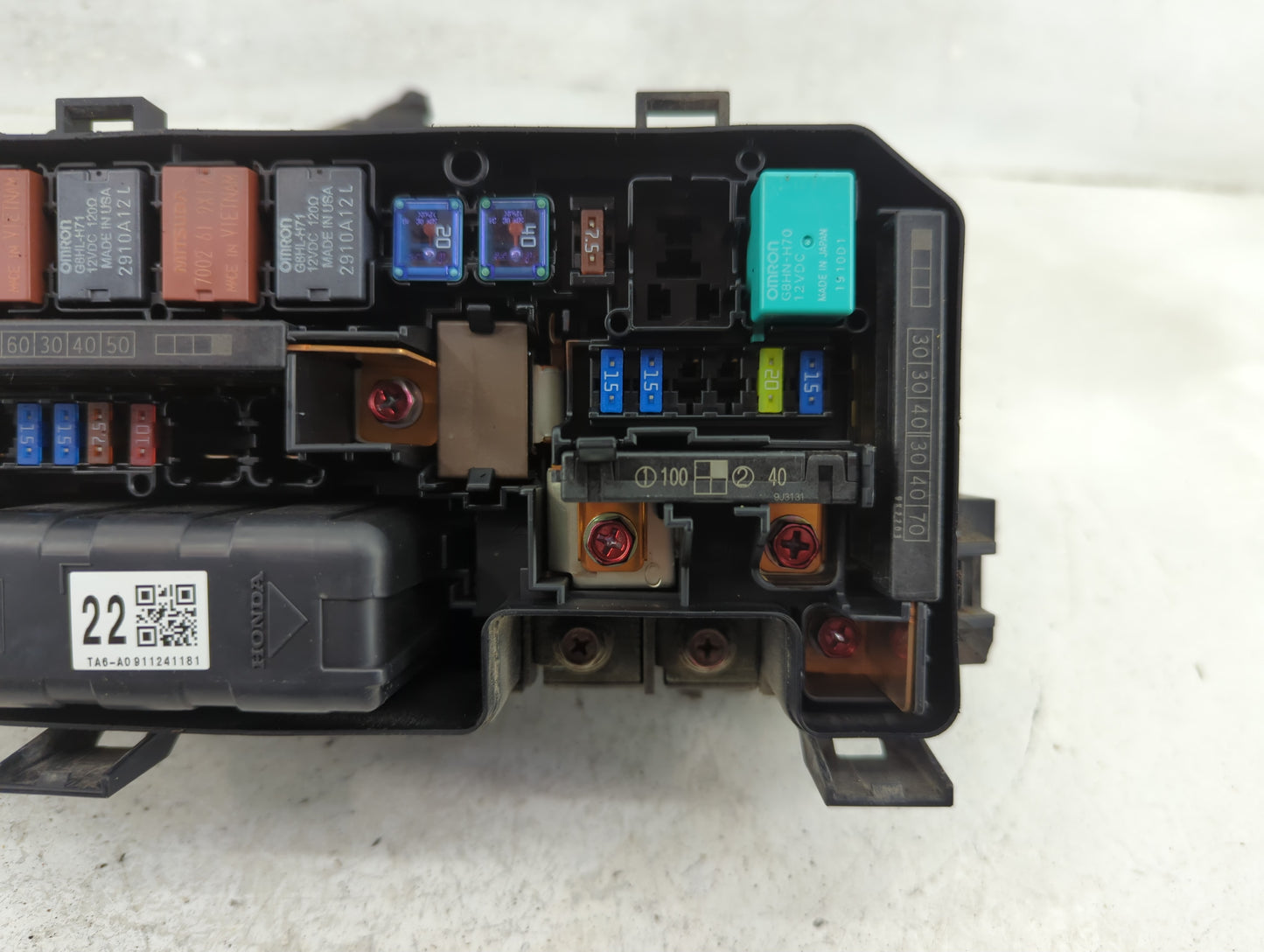 2008-2012 Honda Accord Fusebox Fuse Box Panel Relay Module P/N:32120TE1A01 Fits Fits 2008 2009 2010 2011 2012 OEM Used Auto 