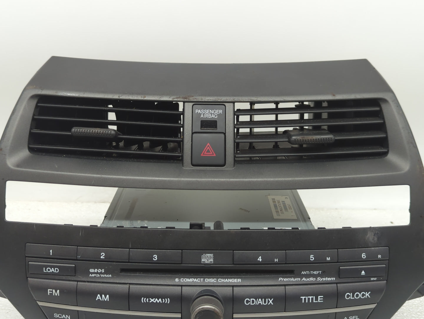 2010-2012 Honda Accord Radio AM FM Cd Player Receiver Replacement Fits Fits 2010 2011 2012 OEM Used Auto Parts - Oemusedauto