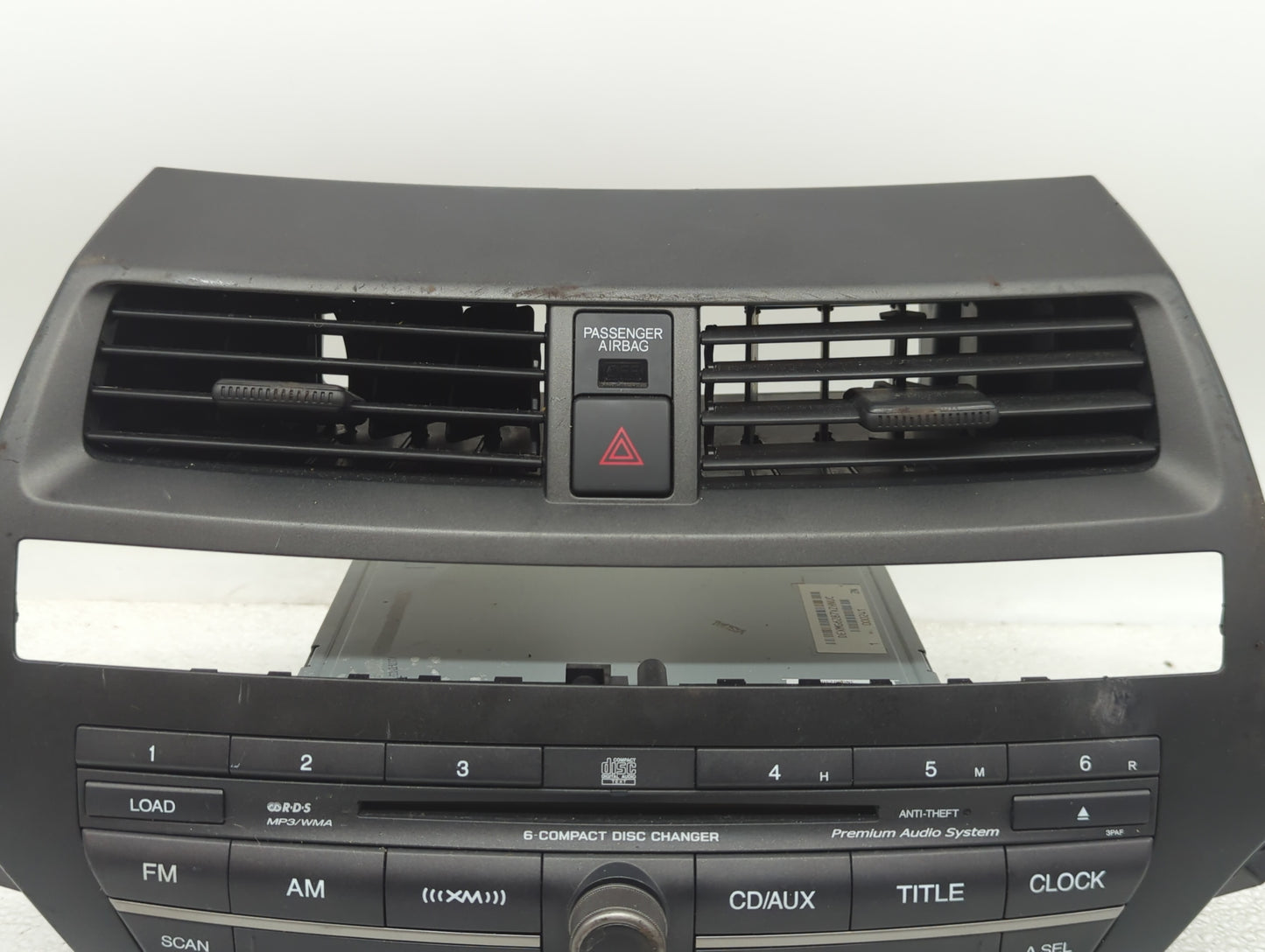 2010-2012 Honda Accord Radio AM FM Cd Player Receiver Replacement Fits Fits 2010 2011 2012 OEM Used Auto Parts - Oemusedauto