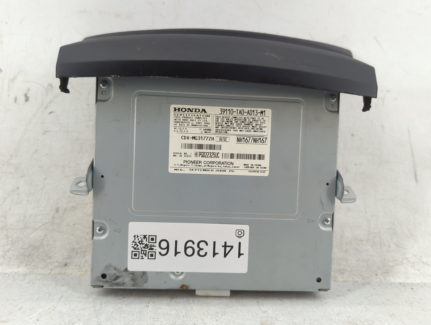 2008-2010 Honda Accord Radio AM FM Cd Player Receiver Replacement P/N:39110-TA0-A013-M1 Fits Fits 2008 2009 2010 OEM Used Au