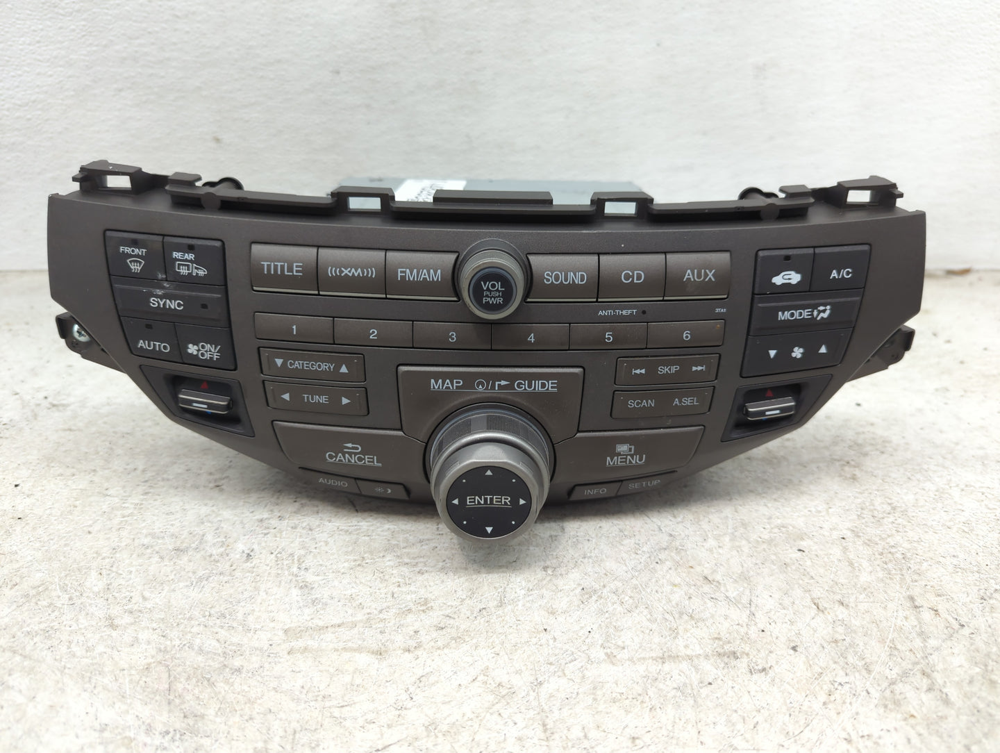 2010 Honda Accord Radio AM FM Cd Player Receiver Replacement P/N:39101-TA0-A920-M1 GEX-3617XMZH Fits OEM Used Auto Parts - O