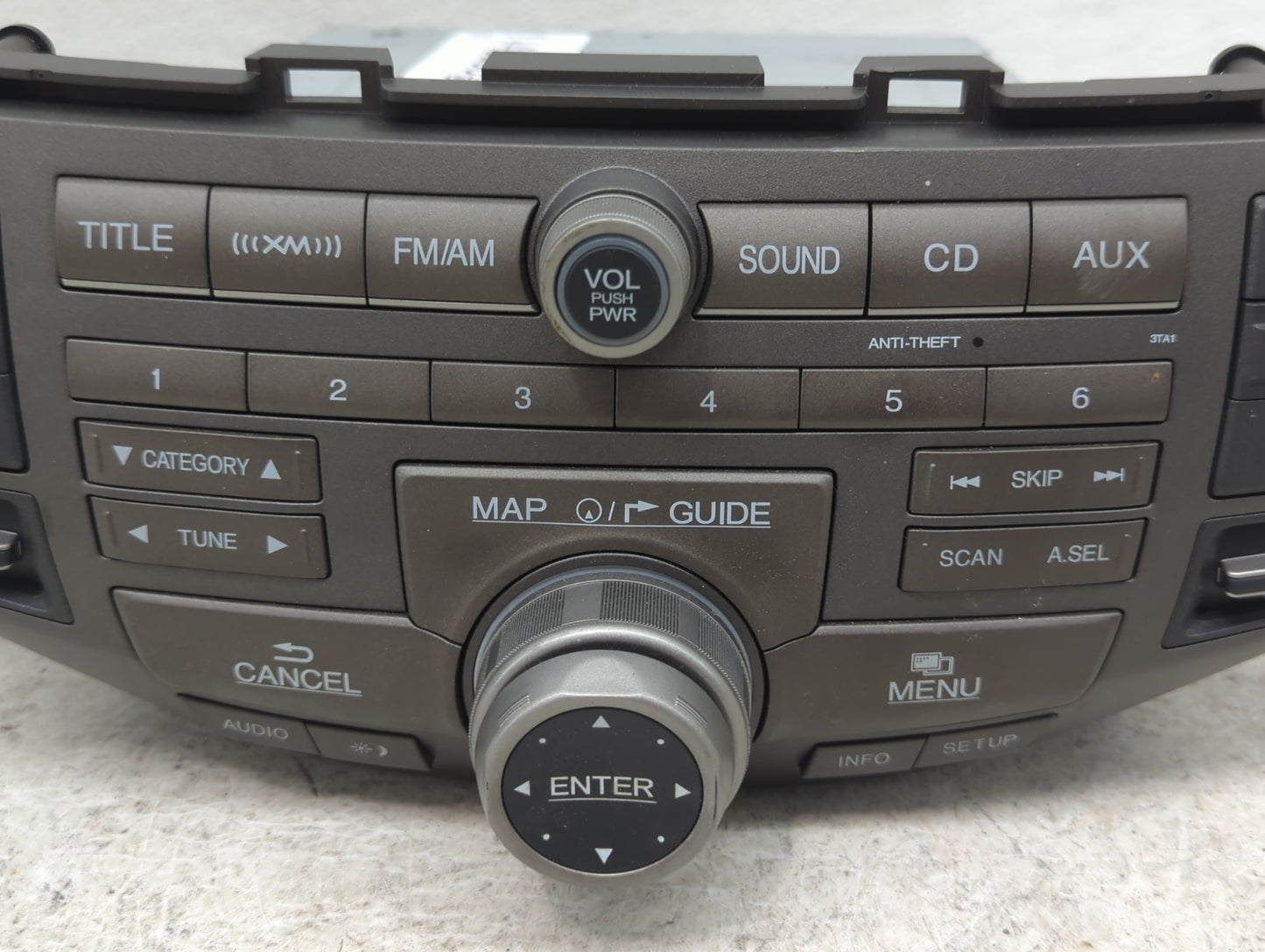 2010 Honda Accord Radio AM FM Cd Player Receiver Replacement P/N:39101-TA0-A920-M1 GEX-3617XMZH Fits OEM Used Auto Parts - O