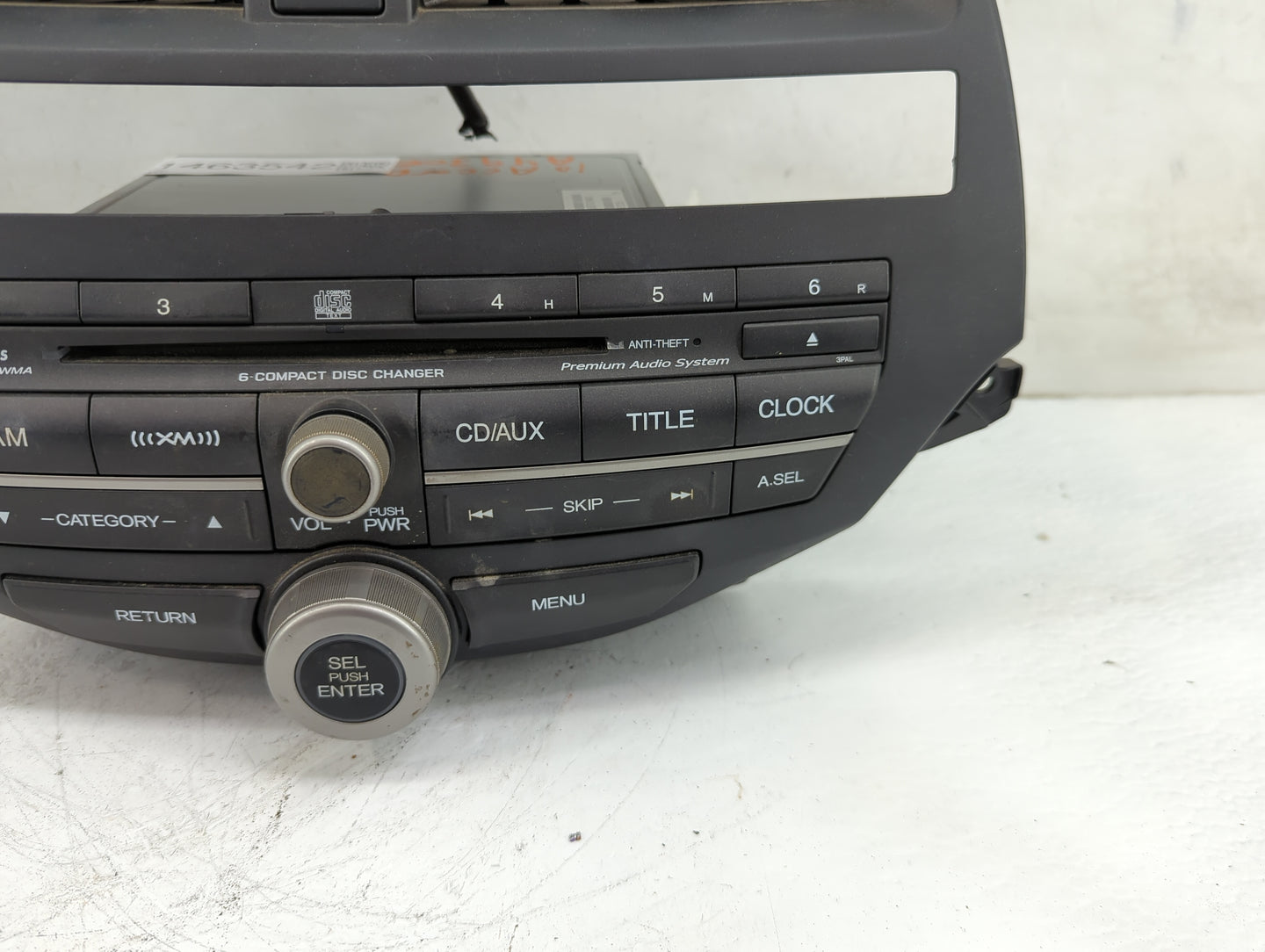 2010 Honda Accord Radio AM FM Cd Player Receiver Replacement P/N:DEX-6687 Fits OEM Used Auto Parts - Oemusedautoparts1.com