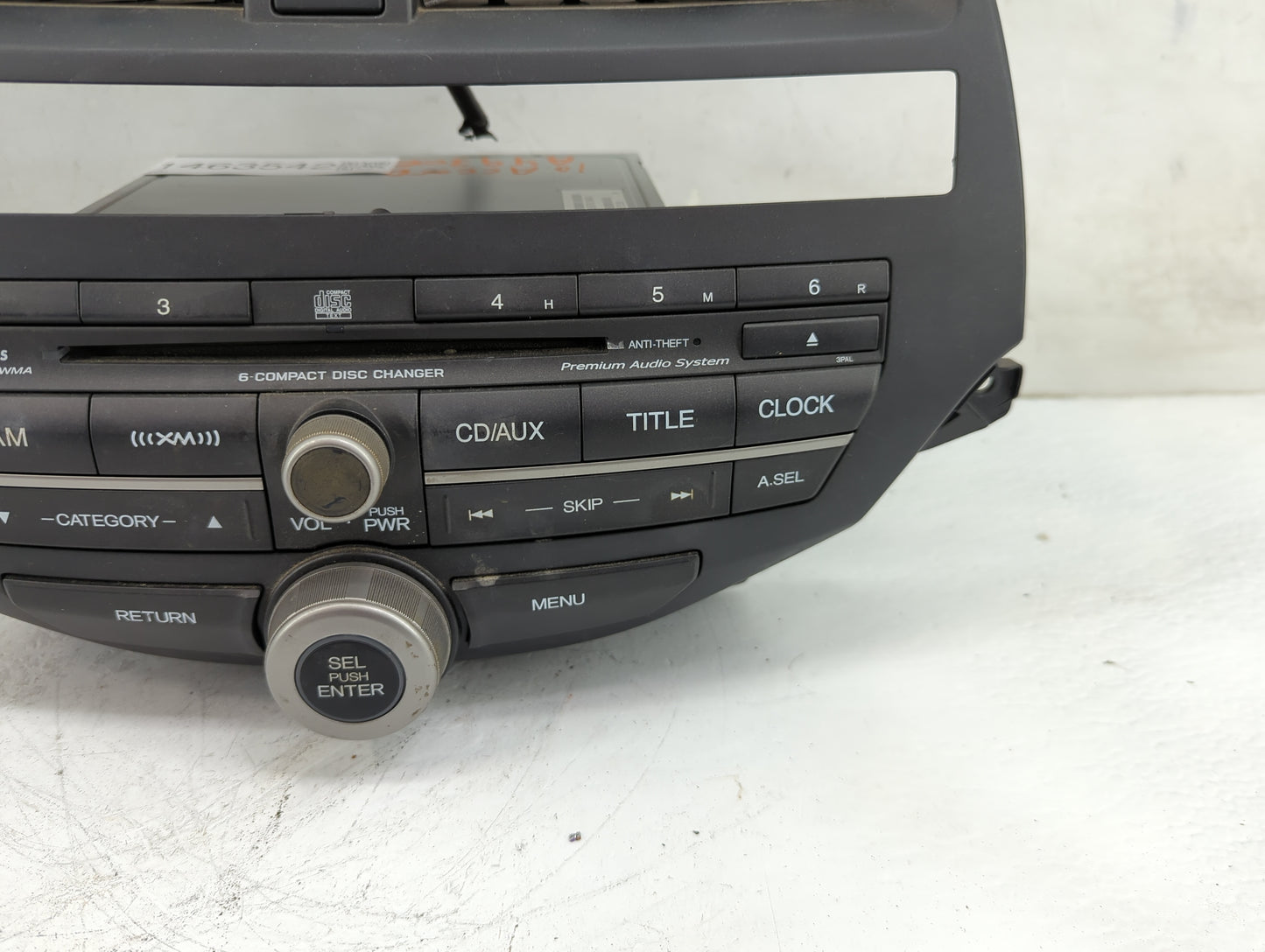 2010 Honda Accord Radio AM FM Cd Player Receiver Replacement P/N:DEX-6687 Fits OEM Used Auto Parts - Oemusedautoparts1.com