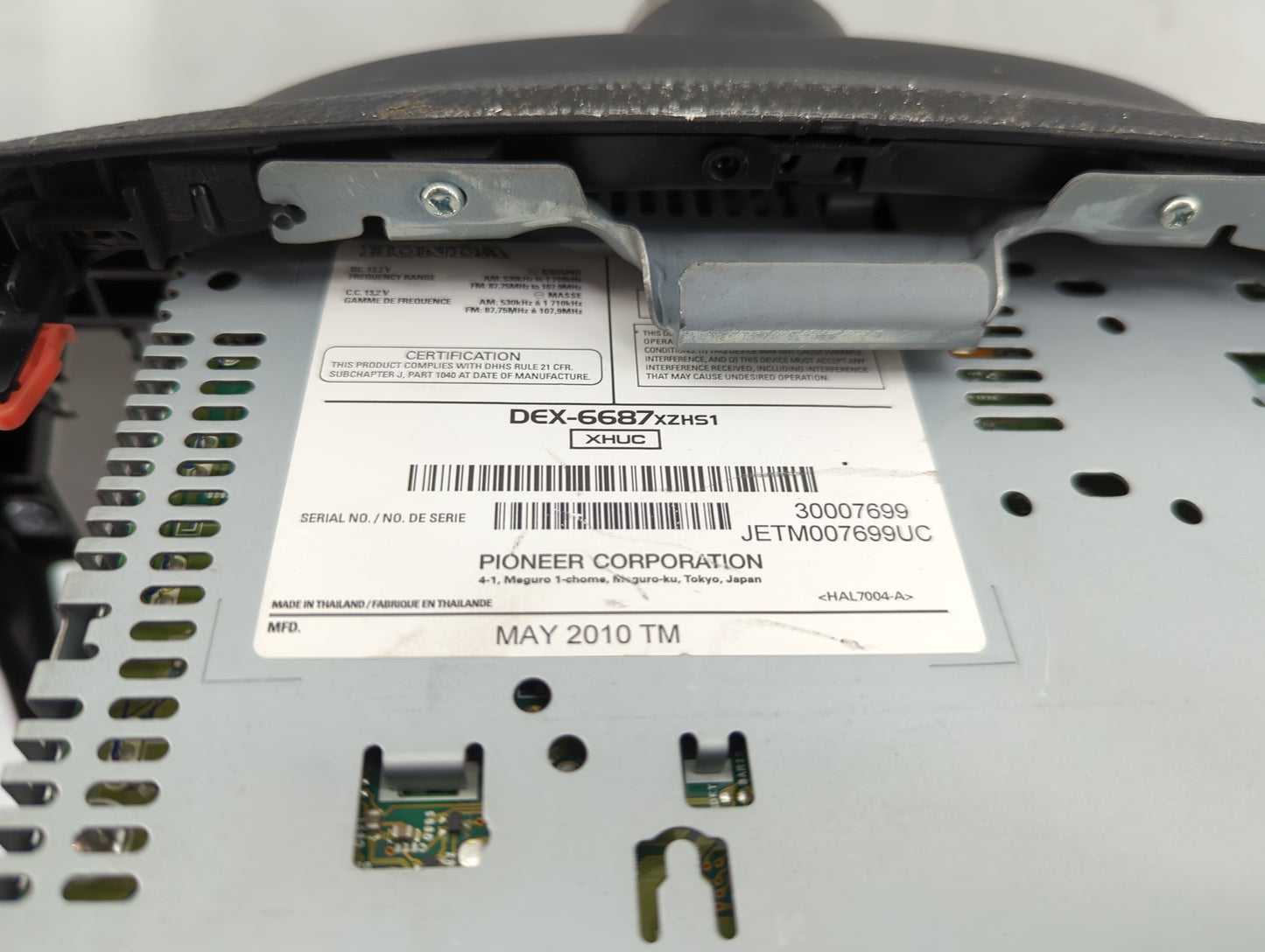 2010 Honda Accord Radio AM FM Cd Player Receiver Replacement P/N:DEX-6687 Fits OEM Used Auto Parts - Oemusedautoparts1.com