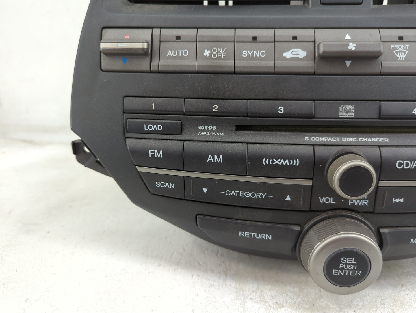 2010-2012 Honda Accord Radio AM FM Cd Player Receiver Replacement P/N:77260TA6A300 Fits Fits 2010 2011 2012 OEM Used Auto Pa