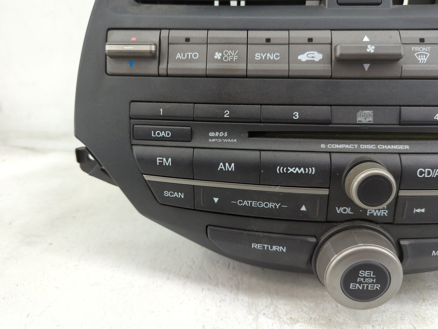 2010-2012 Honda Accord Radio AM FM Cd Player Receiver Replacement P/N:77260TA6A300 Fits Fits 2010 2011 2012 OEM Used Auto Pa