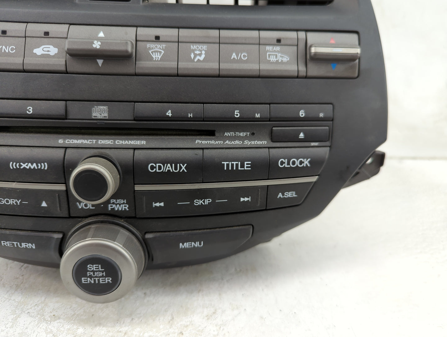 2010-2012 Honda Accord Radio AM FM Cd Player Receiver Replacement P/N:77260TA6A300 Fits Fits 2010 2011 2012 OEM Used Auto Pa