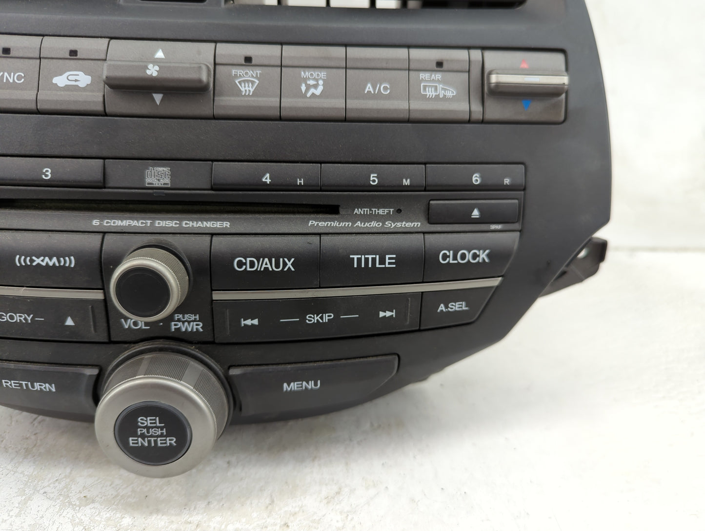 2010-2012 Honda Accord Radio AM FM Cd Player Receiver Replacement P/N:77260TA6A300 Fits Fits 2010 2011 2012 OEM Used Auto Pa