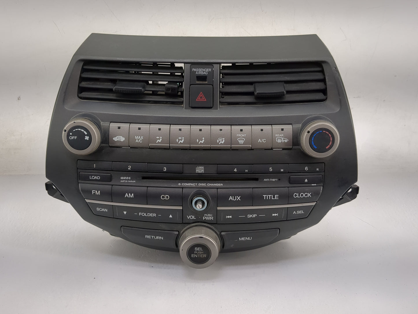 2008-2010 Honda Accord Radio AM FM Cd Player Receiver Replacement P/N:DEH-G6987ZHS1 Fits Fits 2008 2009 2010 OEM Used Auto P