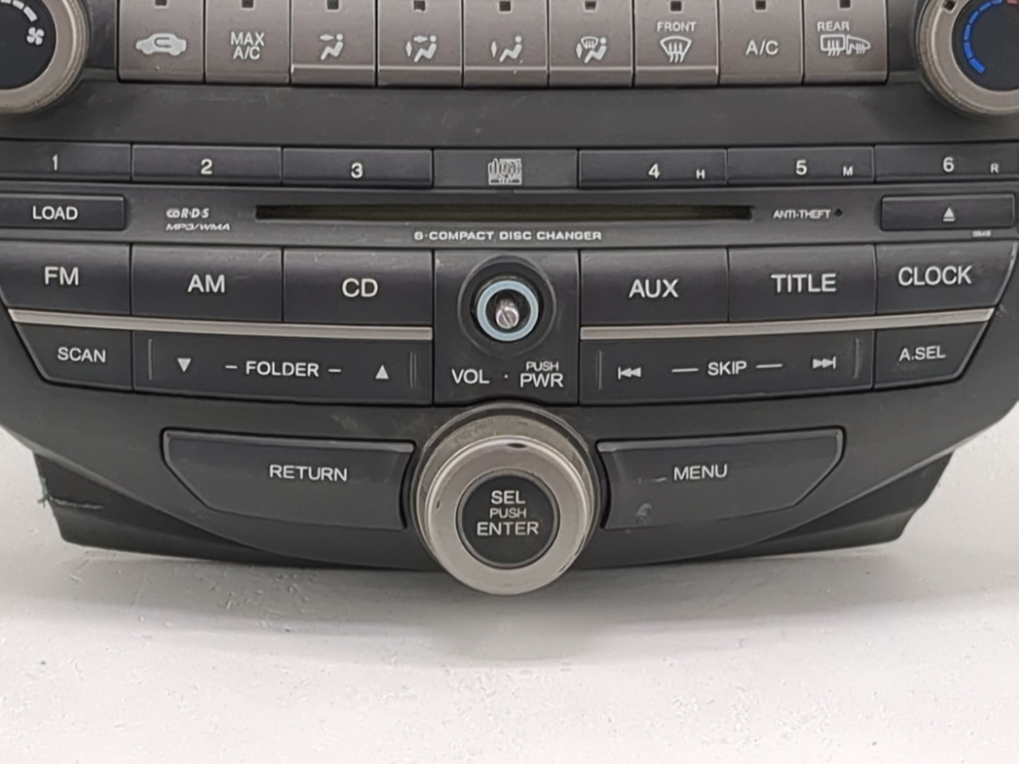 2008-2010 Honda Accord Radio AM FM Cd Player Receiver Replacement P/N:DEH-G6987ZHS1 Fits Fits 2008 2009 2010 OEM Used Auto P