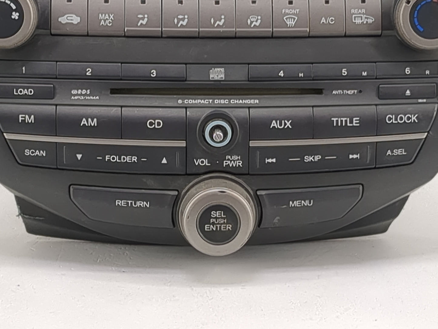 2008-2010 Honda Accord Radio AM FM Cd Player Receiver Replacement P/N:DEH-G6987ZHS1 Fits Fits 2008 2009 2010 OEM Used Auto P