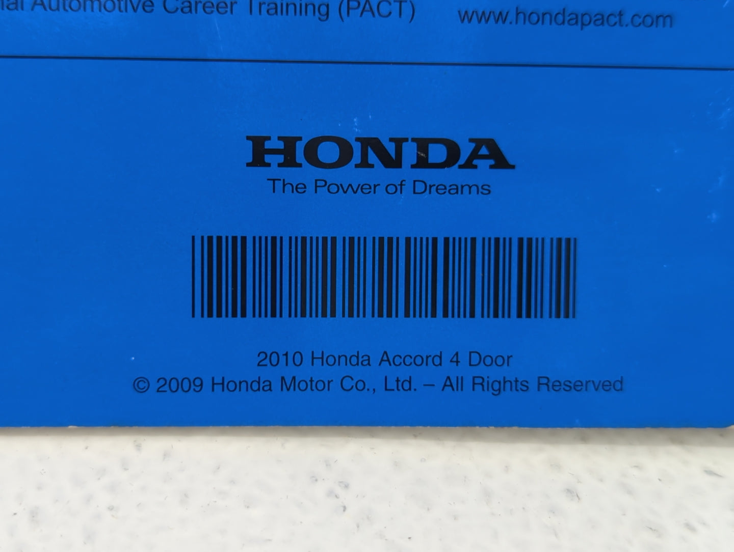 2010 Honda Accord Owners Manual Book Guide OEM Used Auto Parts - Oemusedautoparts1.com