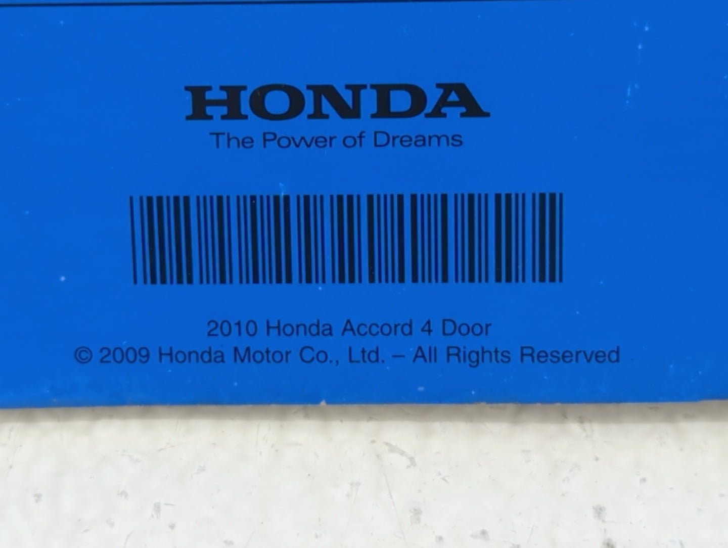 2010 Honda Accord Owners Manual Book Guide P/N:00X31-TA5-6200 OEM Used Auto Parts - Oemusedautoparts1.com