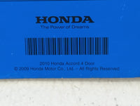 2010 Honda Accord Owners Manual Book Guide P/N:00X31-TA5-6200 OEM Used Auto Parts - Oemusedautoparts1.com