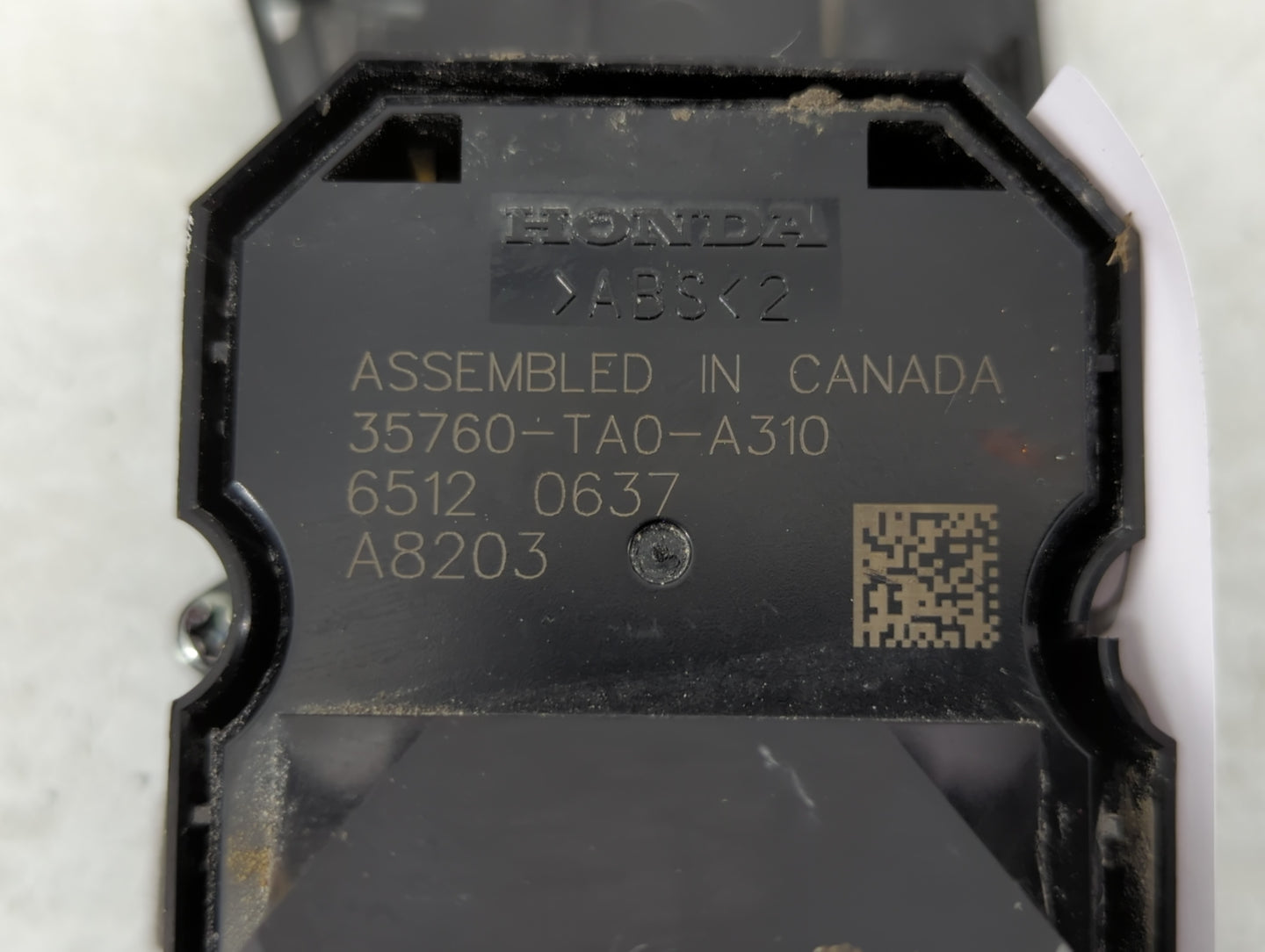 2008-2012 Honda Accord Master Power Window Switch Replacement Driver Side Left P/N:6512 0637 35760-TA0-A310 Fits OEM Used Au