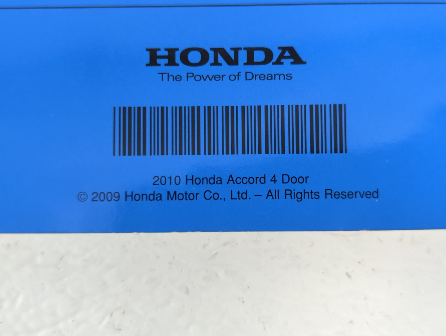 2010 Honda Accord Owners Manual Book Guide OEM Used Auto Parts - Oemusedautoparts1.com