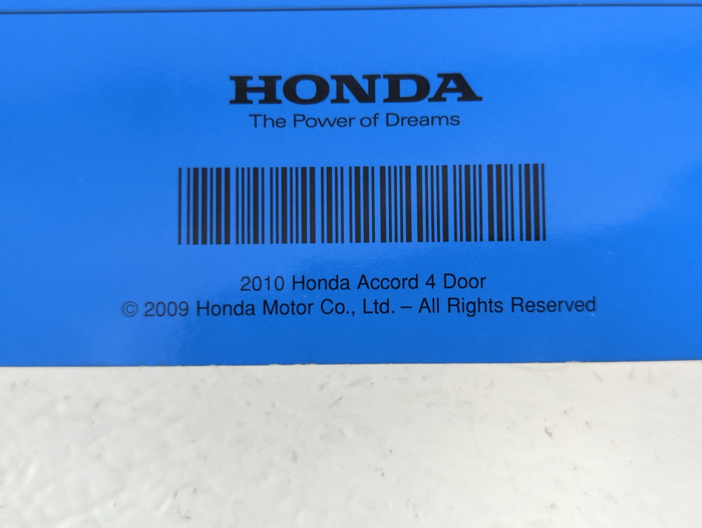 2010 Honda Accord Owners Manual Book Guide OEM Used Auto Parts - Oemusedautoparts1.com