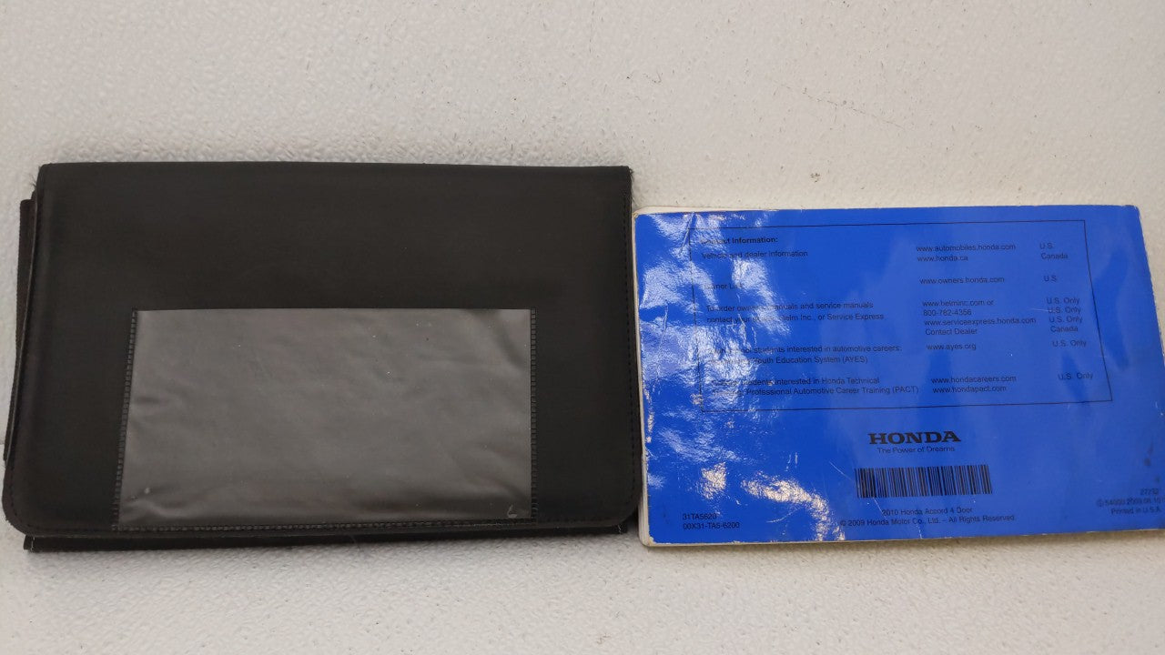 2010 Honda Accord Owners Manual Book Guide OEM Used Auto Parts - Oemusedautoparts1.com