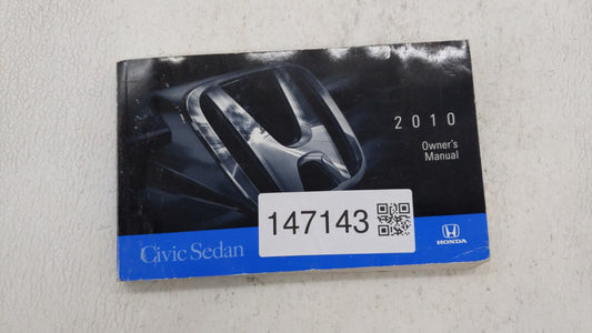 2010 Honda Civic Owners Manual Book Guide OEM Used Auto Parts - Oemusedautoparts1.com