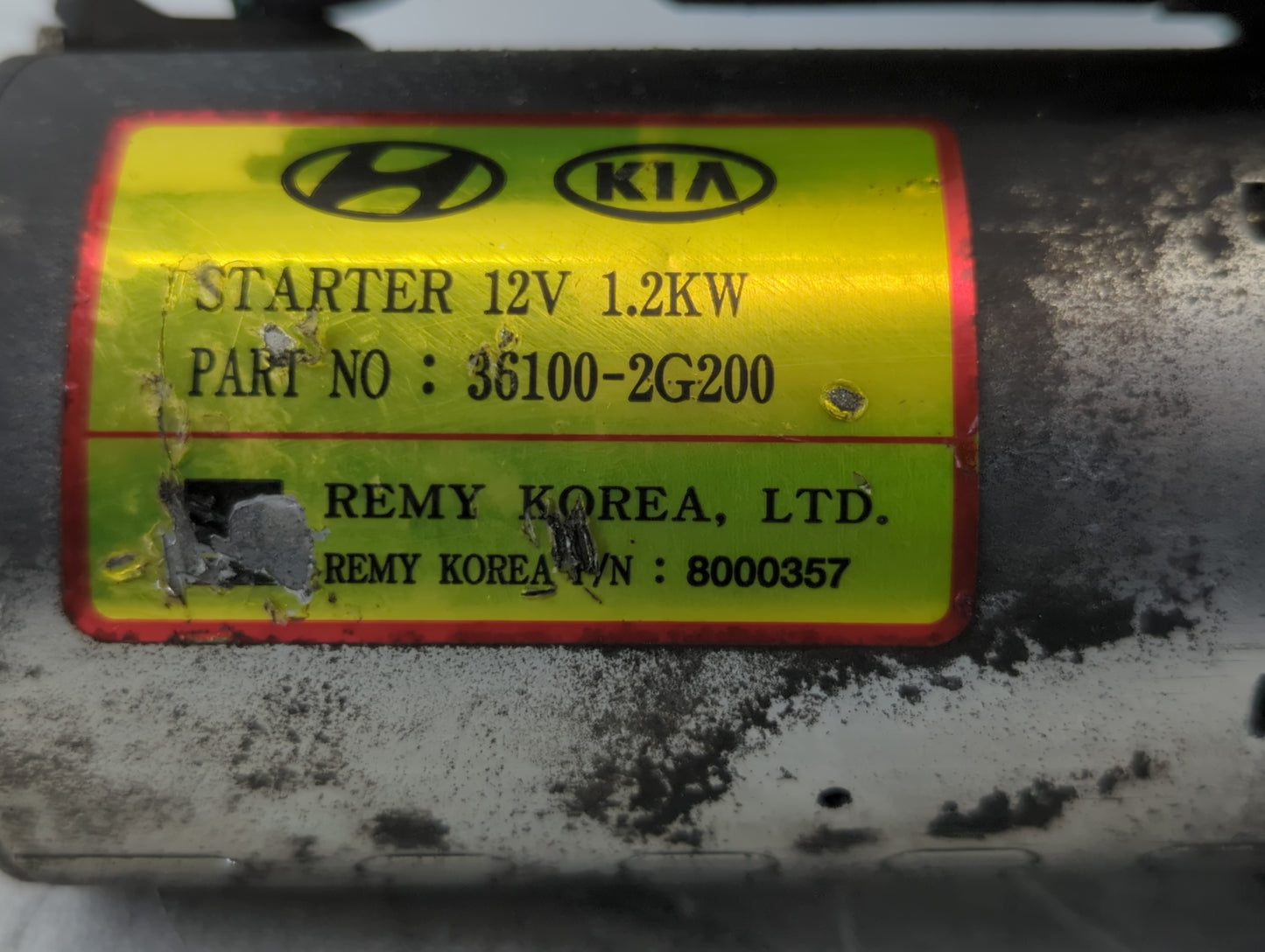 2010 Honda Civic Car Starter Motor Solenoid OEM P/N:36100-2G200 Fits OEM Used Auto Parts - Oemusedautoparts1.com