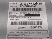 2010-2011 Honda Cr-V Radio AM FM Cd Player Receiver Replacement P/N:39100-SWA-A111-M1 Fits Fits 2010 2011 OEM Used Auto Part