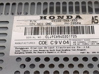 2007-2011 Honda Cr-V Radio AM FM Cd Player Receiver Replacement P/N:39100-SWA-A50 PH-2858W Fits OEM Used Auto Parts - Oemuse