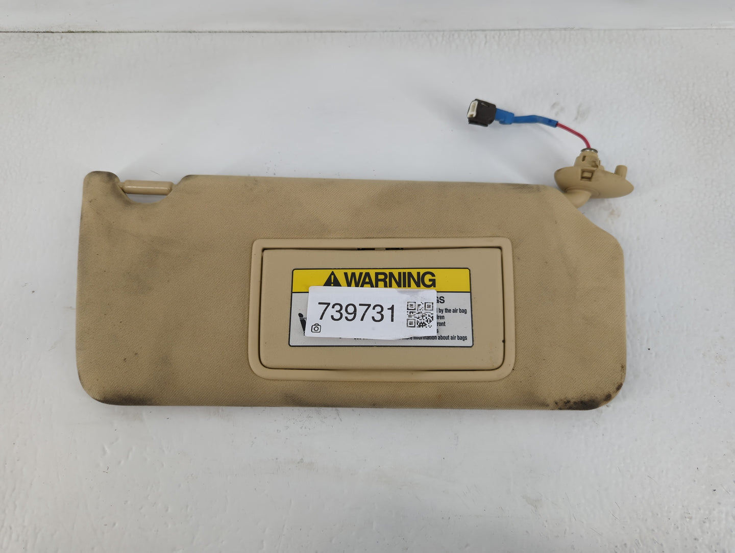 2010 Honda Crosstour Sun Visor Shade Replacement Passenger Right Mirror Fits Fits 2011 OEM Used Auto Parts - Oemusedautopart