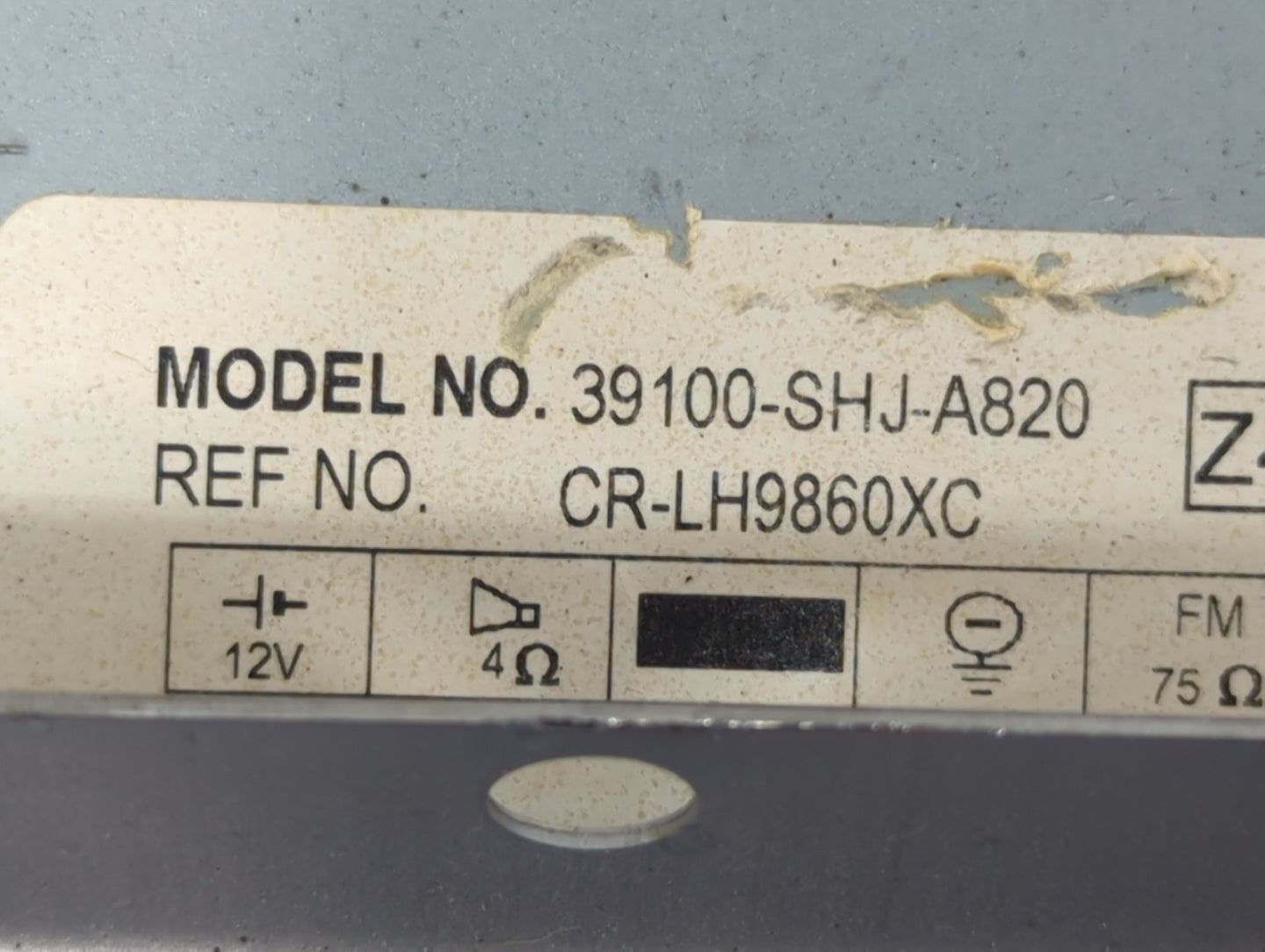 2005-2010 Honda Odyssey Radio AM FM Cd Player Receiver Replacement P/N:39100-SHJ-A820 CR-LH9860XC Fits OEM Used Auto Parts -