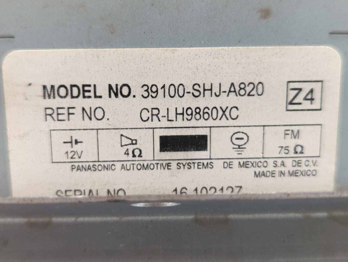 2005-2010 Honda Odyssey Am Fm Cd Player Radio Receiver 426860 - Oemusedautoparts1.com