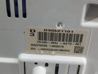 2009-2010 Honda Odyssey Instrument Cluster Speedometer Gauges P/N:D30821101 Fits Fits 2009 2010 OEM Used Auto Parts - Oemuse