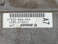 2009-2010 Honda Odyssey PCM Engine Control Computer ECU ECM PCU OEM P/N:4285-210241 37820-RGW-A04 Fits Fits 2009 2010 OEM Us