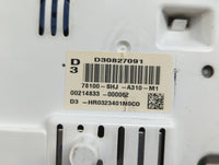 2009-2010 Honda Odyssey Instrument Cluster Speedometer Gauges P/N:78100-SHJ-A310-M1 D30827091 Fits Fits 2009 2010 OEM Used A