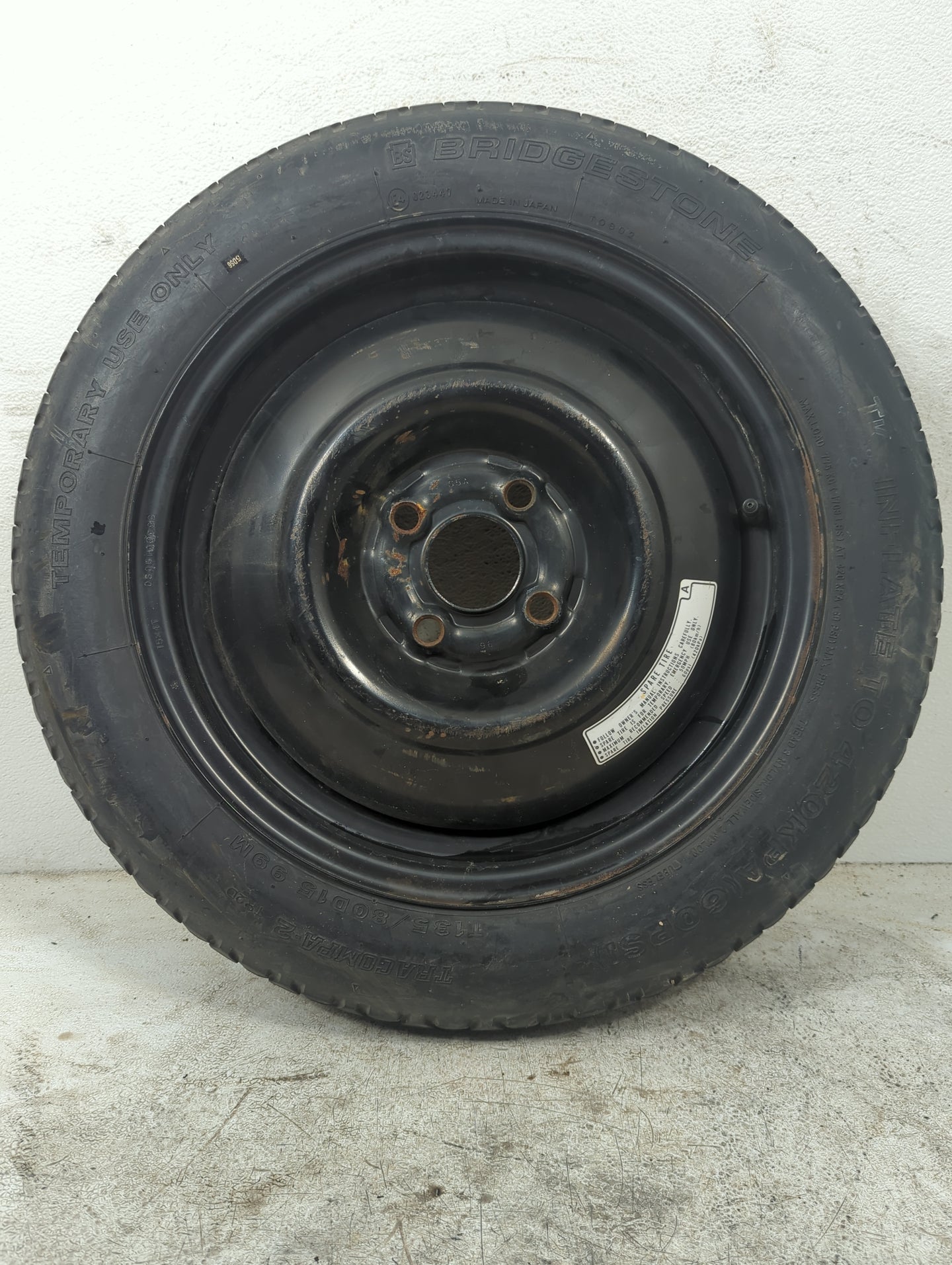 2010 Honda Insight Insigh Spare Donut Tire Wheel Rim Oem - Oemusedautoparts1.com
