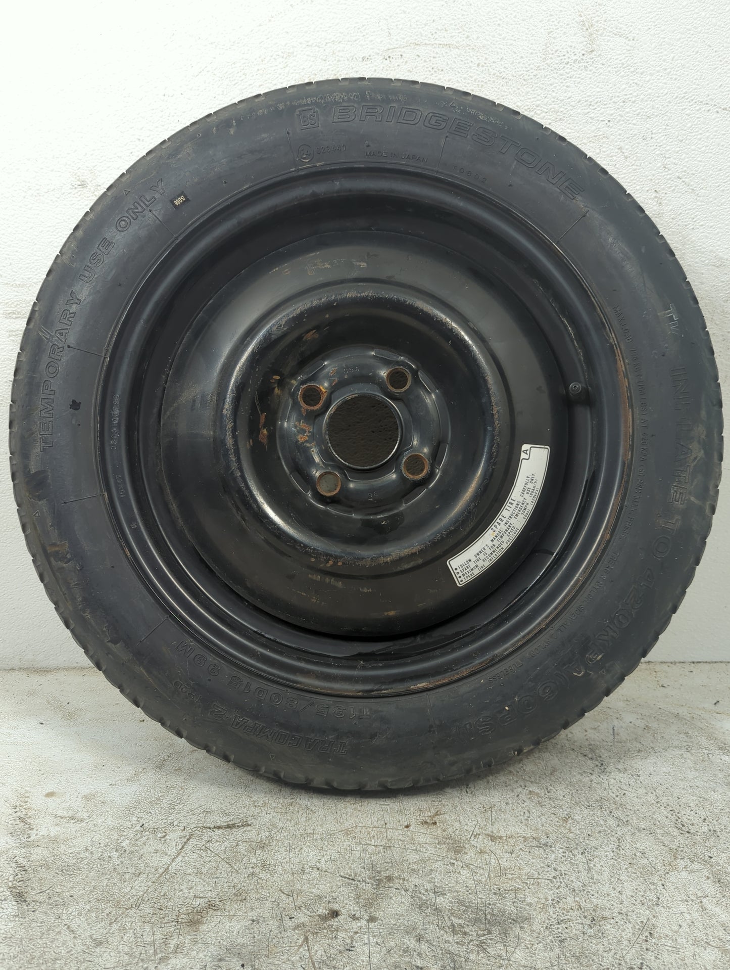 2010 Honda Insight Insigh Spare Donut Tire Wheel Rim Oem - Oemusedautoparts1.com
