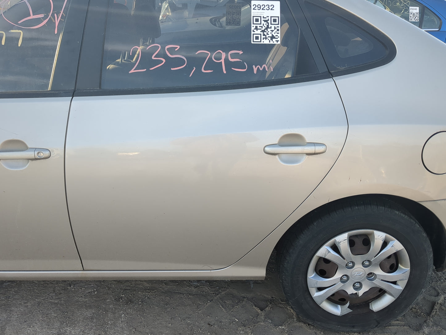 2007-2010 Hyundai Elantra Driver Rear Door Oem - Oemusedautoparts1.com