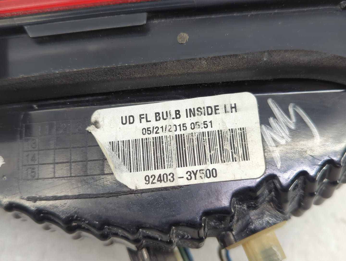 2007-2010 Hyundai Elantra Tail Light Assembly Driver Left OEM P/N:92403-3Y500 Fits Fits 2007 2008 2009 2010 OEM Used Auto Pa