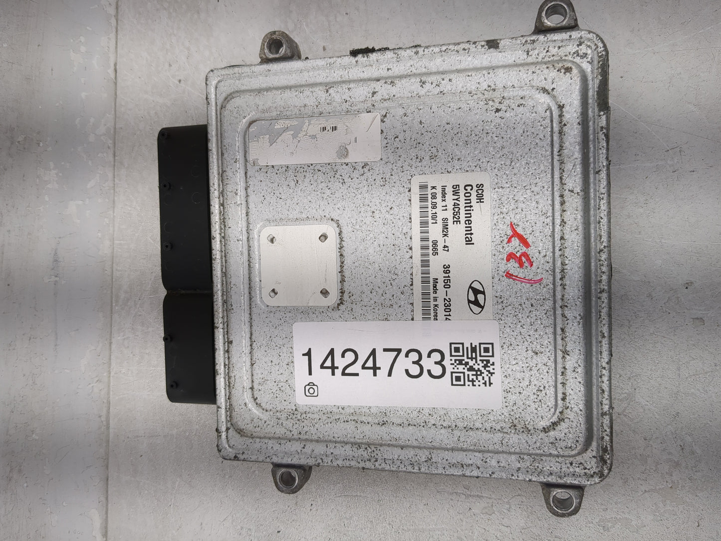 2010 Hyundai Elantra PCM Engine Control Computer ECU ECM PCU OEM P/N:39150-23014 5WY4C52E, SIM2K-47 Fits OEM Used Auto Parts