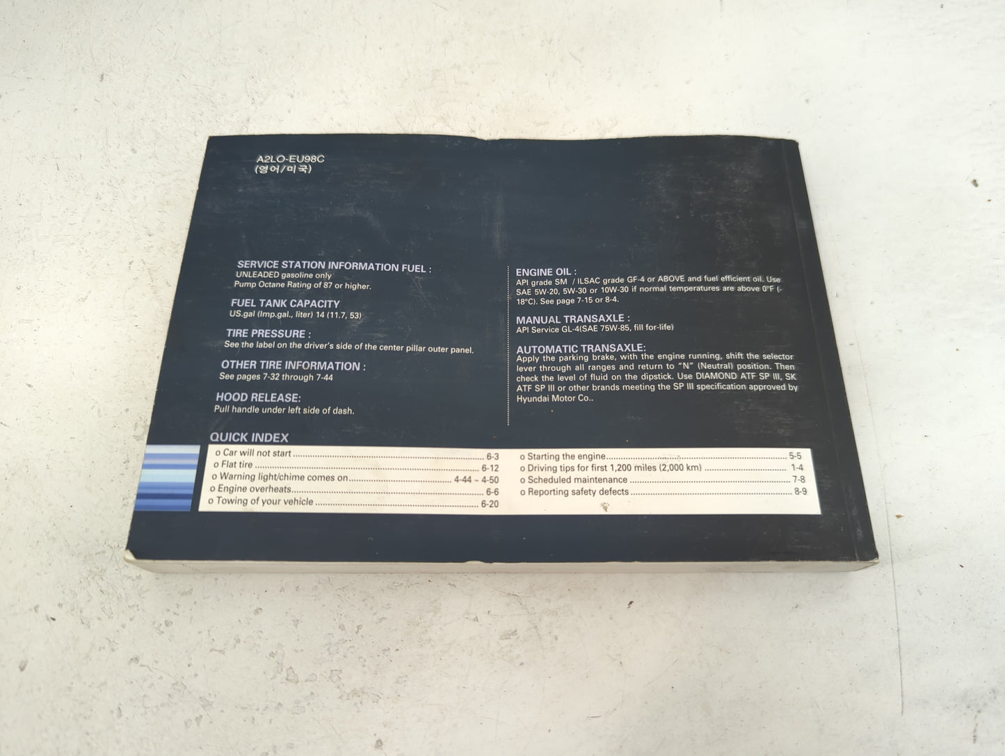2010 Hyundai Elantra Touring Owners Manual Book Guide P/N:A2LO-EU98C OEM Used Auto Parts - Oemusedautoparts1.com