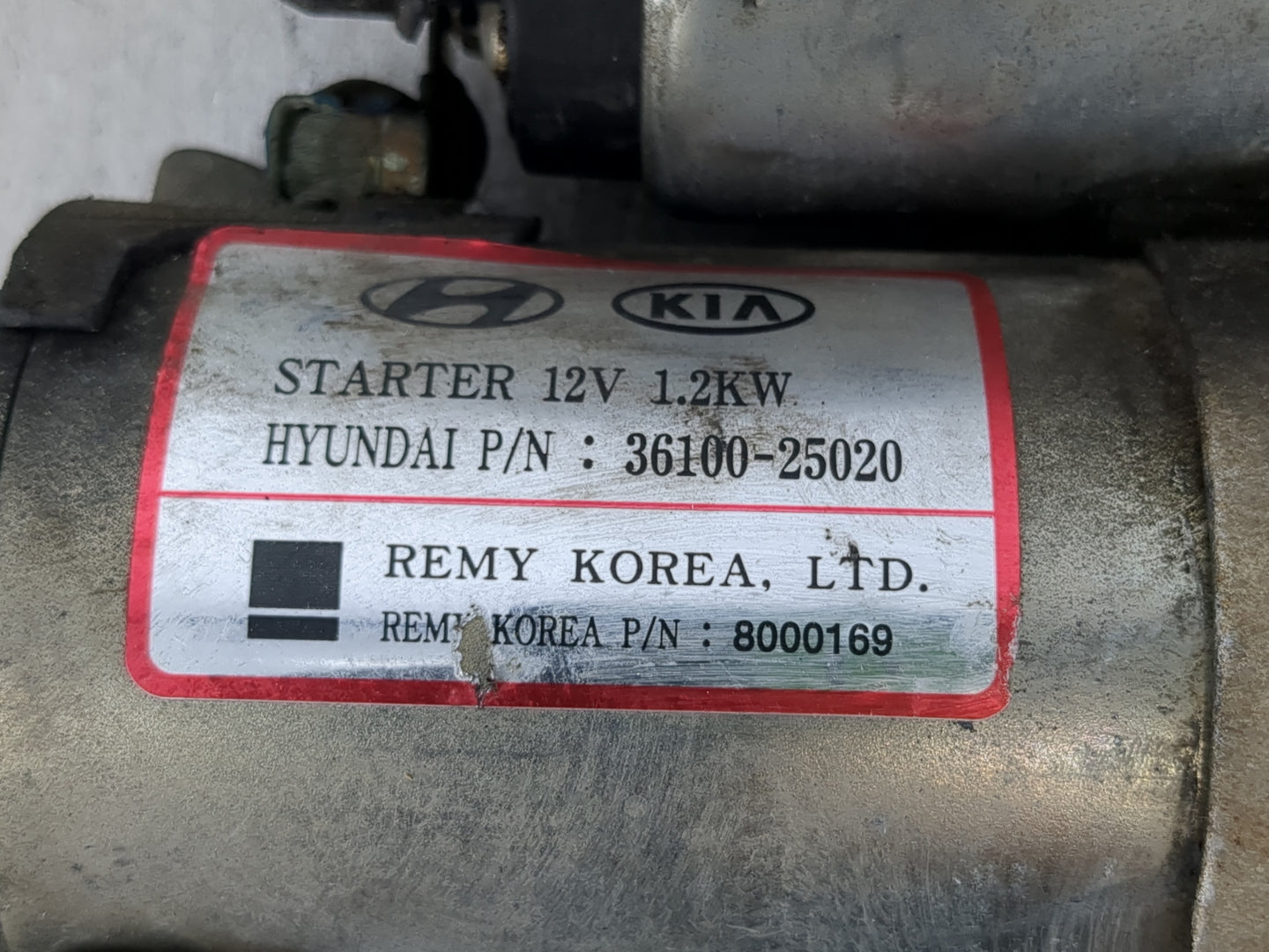 2009-2012 Hyundai Genesis Car Starter Motor Solenoid OEM P/N:36100-25020 Fits Fits 2006 2007 2008 2009 2010 2011 2012 OEM Us