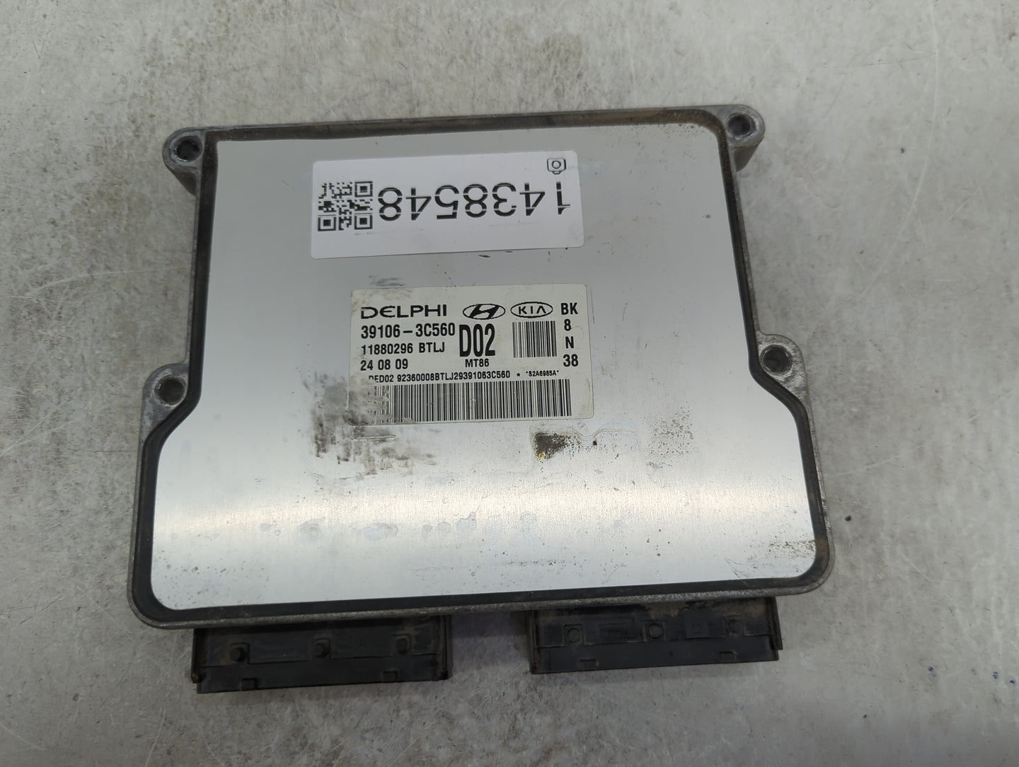 2009-2011 Hyundai Genesis PCM Engine Control Computer ECU ECM PCU OEM P/N:39106-3C560 Fits Fits 2009 2010 2011 OEM Used Auto