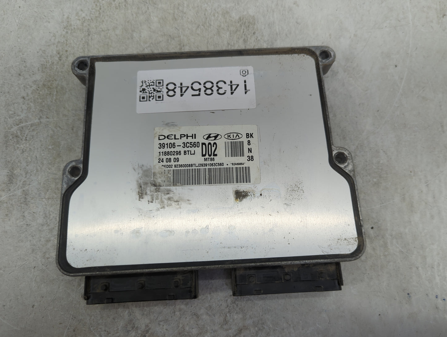 2009-2011 Hyundai Genesis PCM Engine Control Computer ECU ECM PCU OEM P/N:39106-3C560 Fits Fits 2009 2010 2011 OEM Used Auto