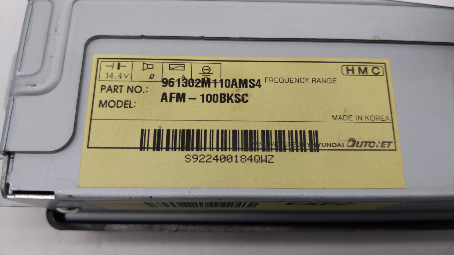 2010 Hyundai Genesis Radio AM FM Cd Player Receiver Replacement P/N:964302M110AMS4 Fits OEM Used Auto Parts - Oemusedautopar
