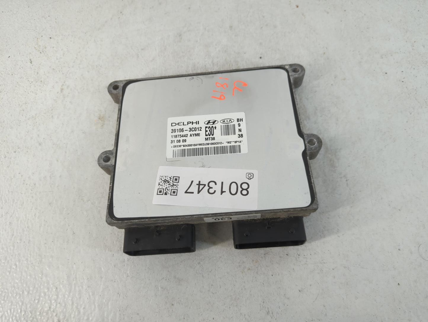 2009-2011 Hyundai Genesis PCM Engine Control Computer ECU ECM PCU OEM P/N:39106-3C102 Fits Fits 2009 2010 2011 OEM Used Auto